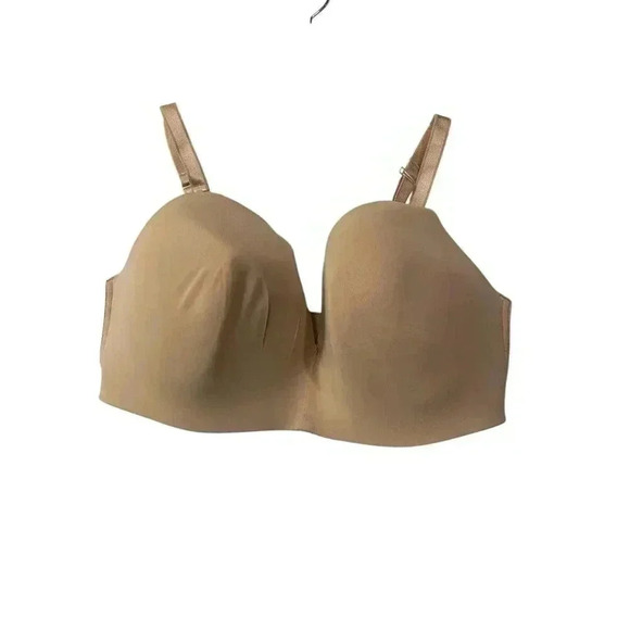 Auden Women's 38DDD Nursing Lightly Lined Wirefree Bra Pearl Tan - Picture 7 of 11